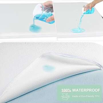 ANGELBLISS Bassinet Mattress Topper, Gel Memory Foam Mattress with Removable Cover Fit for ADOVEL Baby Bassinet Bedside Crib (47" x 23.6"), BabyBond, and ELEMARA Baby Bassinet Bedside Crib