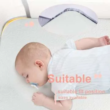 ANGELBLISS Bassinet Mattress Topper, Gel Memory Foam Mattress with Removable Cover Fit for ADOVEL Baby Bassinet Bedside Crib (47" x 23.6"), BabyBond, and ELEMARA Baby Bassinet Bedside Crib