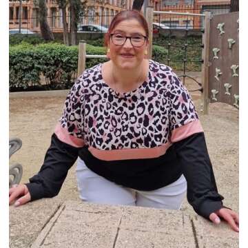 TIYOMI Plus Size Shirts Women Raglan Long Sleeve Pullover Round Neck Colorblock Color Block Tops Leo...