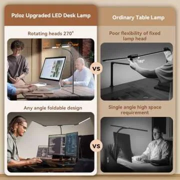 Pzloz Adjustable LED Desk Lamp with Remote Control