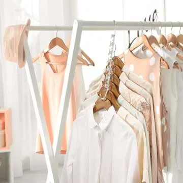 HOUSE DAY Space Saving Hangers for Clothes 6 Pack, Heavy Duty Hanger Organizer | 30 Lbs Capacity |, Metal Magic Hanger, Sturdy Multi Hangers, Closet Space Saver Hangers Closet Organizers and Storage