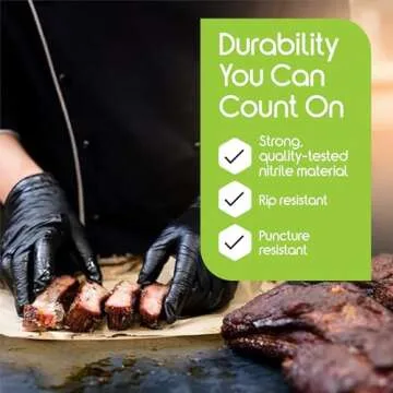 Inspire Black Nitrile Disposable Gloves | 1000 Count | Large