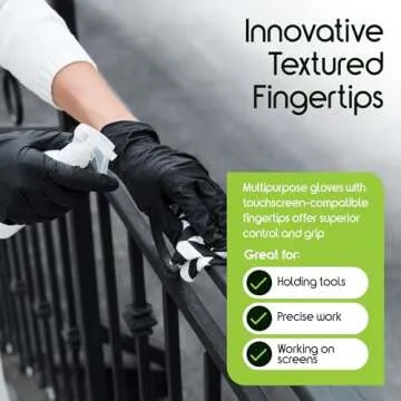 Inspire Black Nitrile Disposable Gloves | 1000 Count | Large