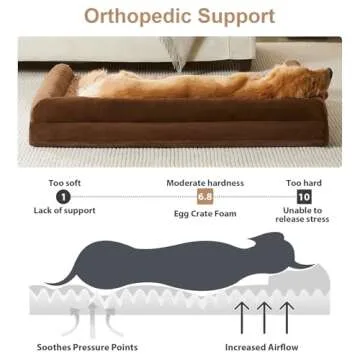 BFPETHOME Dog Beds for Large Dogs, Orthopedic Dog Bed for Medium Large Dogs,Big Waterproof Couch Dog...