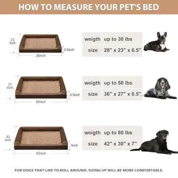 BFPETHOME Dog Beds for Large Dogs, Orthopedic Dog Bed for Medium Large Dogs,Big Waterproof Couch Dog Pet Bed with Removable Washable Cover