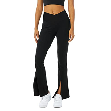 Women's Crossover Bootcut Yoga Pants - Stylish & Comfortable