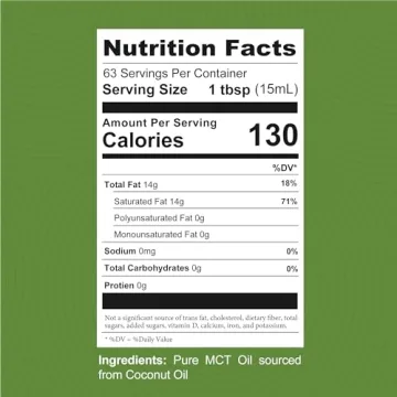 Coconut MCT Oil for Energy & Focus - 32 Fl Oz - 60+ Servings