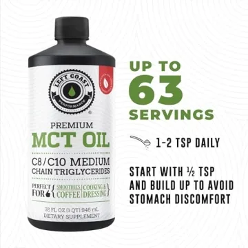 Coconut MCT Oil for Energy & Focus - 32 Fl Oz - 60+ Servings