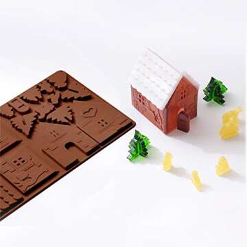 Whaline Christmas Gingerbread House Silicone Baking Molds