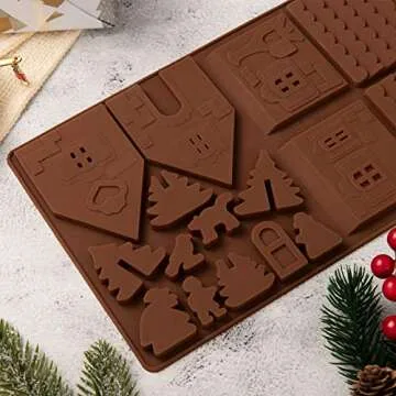 Whaline Christmas Gingerbread House Silicone Baking Molds