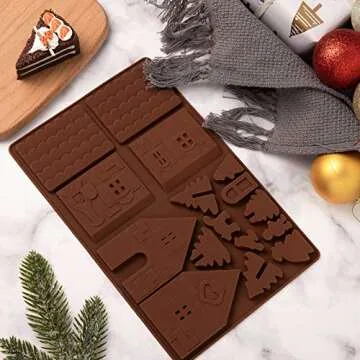 Whaline Christmas Gingerbread House Silicone Baking Molds