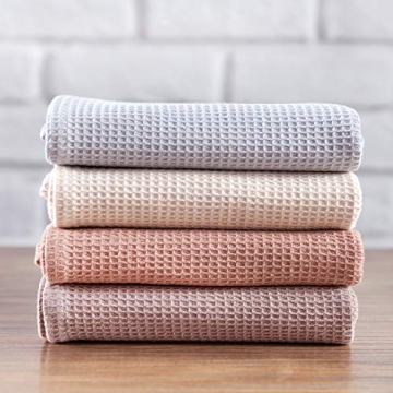 PY HOME & SPORTS 100% Cotton Waffle Kitchen Towel Set