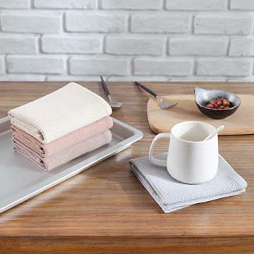 PY HOME & SPORTS 100% Cotton Waffle Kitchen Towel Set