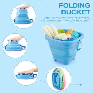 GAPER GO Foldable Kids Beach Bucket Set for All Ages