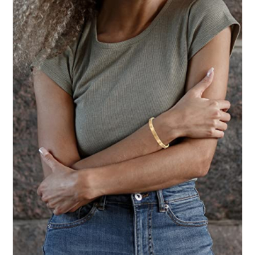RIMRIVA Gold Bracelets for Women Stylish Love Bangle