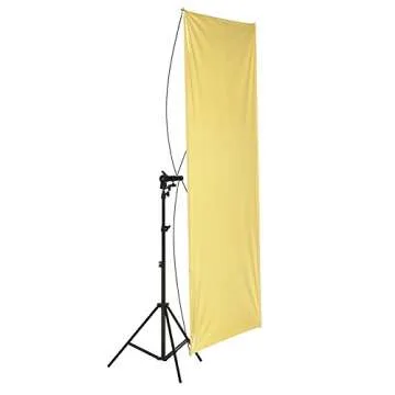 Neewer 35" x 70"/ 90 x 180cm Photo Studio Gold/Silver & Black/White Flat Panel Light Reflector with 360 degree Rotating Holding Bracket and Carrying Bag