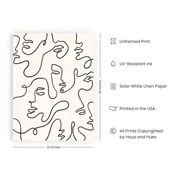 HAUS AND HUES Minimalist Line Art for Modern Spaces