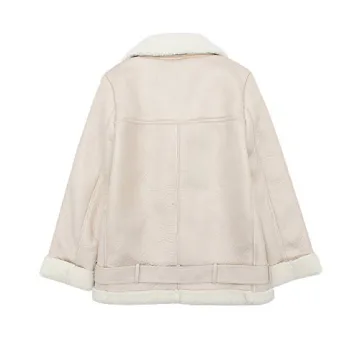 LY VAREY LIN Women's Faux Shearing Moto Jacket | Winter Chic