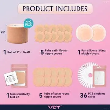 VBT Boob Tape - Ultimate Breast Support Kit for All Sizes