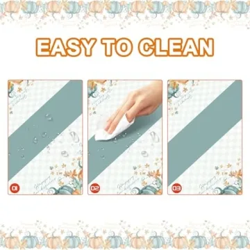 Blue Pumpkin Maple Thanksgiving Tablecloths - Disposable