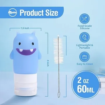 Timiuu 2oz Squeeze Salad Dressing Bottles - Portable & Leak-proof