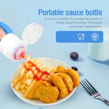 Timiuu 2oz Squeeze Salad Dressing Bottles - Portable & Leak-proof