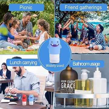 Timiuu 2oz Squeeze Salad Dressing Bottles - Portable & Leak-proof