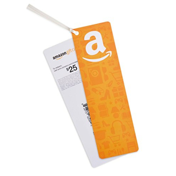 Amazon Gift Card $25 Bookmark for Book Lovers