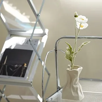 Crinkle Paper Bag Ceramic Vase for Modern Decor