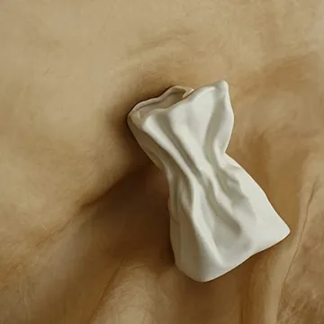 Crinkle Paper Bag Ceramic Vase for Modern Decor