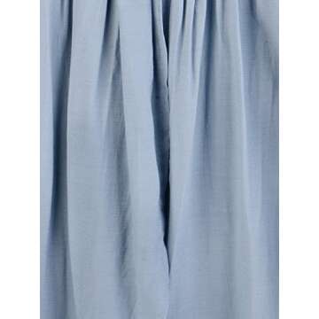 Anna-Kaci Womens Boho Long Sleeve Off Shoulder Renaissance Peasant Dress, Blue, Large