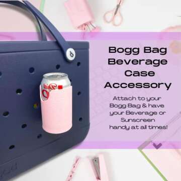 BAGLETS - Can Drink & Water Bottle Holder Charm Accessory Compatible with Bogg Bags - Keep Bottles o...