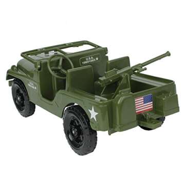 TimMee Recon Patrol M38 Military 4x4 - Olive Green Action Figure Size - Made in USA