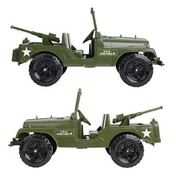 TimMee Recon Patrol M38 Military 4x4 - Olive Green Action Figure Size - Made in USA