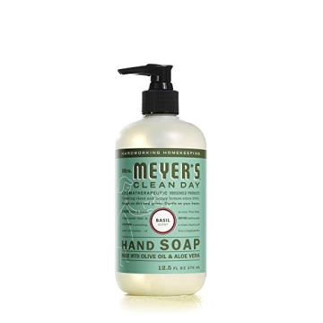 MRS. MEYER'S CLEAN DAY Hand Soap, Made with Essential Oils, Biodegradable Formula, Basil, 12.5 fl. o...