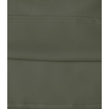 Outoshe Women's Satin High Waisted Maxi Skirt Army Green