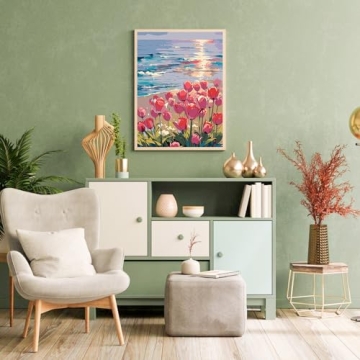 Aestalrcus Flower Paint by Numbers Kit for Creative Fun