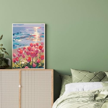 Aestalrcus Flower Paint by Numbers Kit for Creative Fun