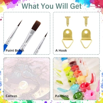 Aestalrcus Flower Paint by Numbers Kit for Creative Fun