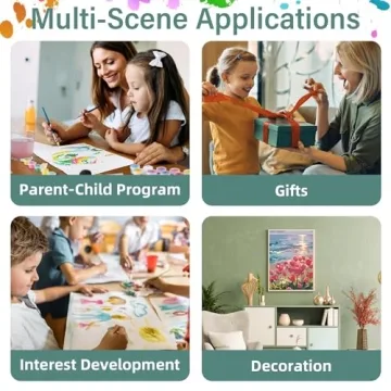 Aestalrcus Flower Paint by Numbers Kit for Creative Fun