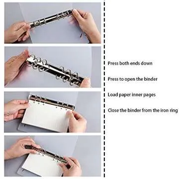 BLUECELL A5 Translucent 6-Rings Durable Binder Covers