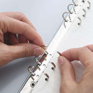 BLUECELL A5 Translucent 6-Rings Durable Binder Covers