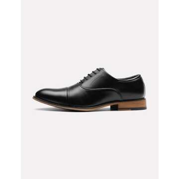 Bruno Marc Mens Lace Up Soft Cap-Toe Formal Dress Shoes,Size 11,2/Black,Louis_2