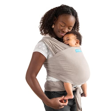 Moby Baby Wrap Carrier Element for Newborns to Toddlers - Taupe, Adjustable & Lightweight