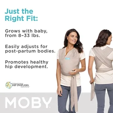 Moby Baby Wrap Carrier for Newborns & Toddlers, Taupe