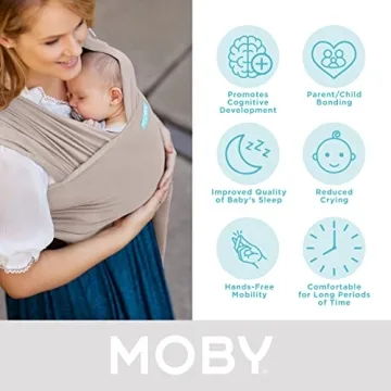 Moby Baby Wrap Carrier for Newborns & Toddlers, Taupe
