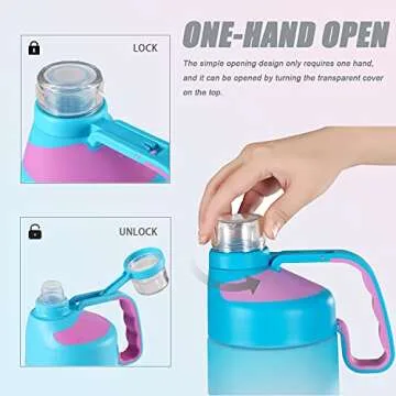 EAILGORL Motivational Water Bottle with Time Markers - BPA Free