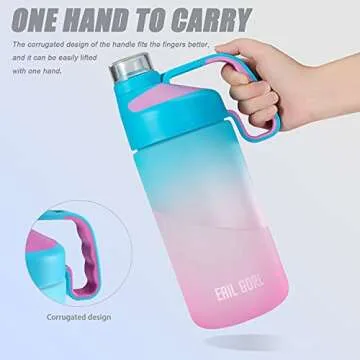 EAILGORL Motivational Water Bottle with Time Markers - BPA Free