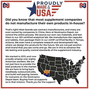 Nootropics Depot Alpha GPC Capsules | 150mg | 60 Count | Choline Supplement | Brain Health Supplement | Supports Healthy Brain Function | Enhance Cognition, Memory + Focus