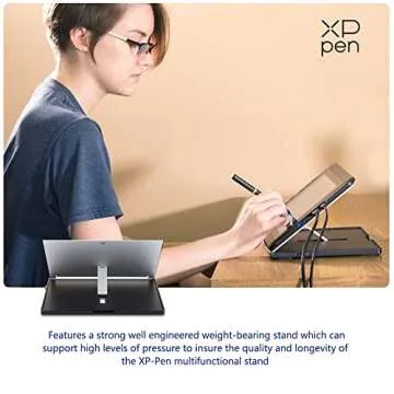 XPPen Drawing Tablet Stand AC18 Multifunctional Metal Drawing Pen Tablet Stand for Pen Display Drawing Graphic Monitor Prevented Skidding Stander Holder
